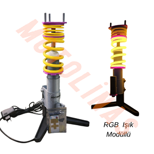 3D MOTOR AMORTİSÖR TASARIMLI LAMBA [RGB LEDLİ] OFİS, ODA MASA ÜSTÜ APARATLI