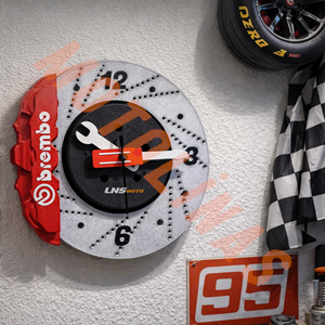 3D MOTOR DİSK BREMBO TASARIMLI MASA ÜSTÜ DEKORATİF SAAT