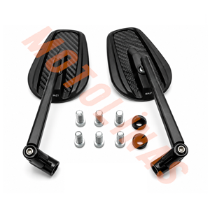 AYNA TAKIMI METAL [GERÇEK KARBON - OVAL ] 8mm-10mm APARATLI - UNİVERSAL
