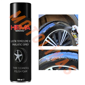 LASTİK PARLATICI [SPREY AĞIZLIK] 500ml HEMA - MOTOSİKLET/OTO