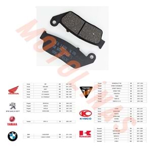 ÖN FREN DİSK BALATASI [BS142] ORGANİK GOLD, BMW,HONDA,KAWASAKİ, KYMCO,PEUGEOT,SUZUKİ, TRİUMPH,YAMAHA