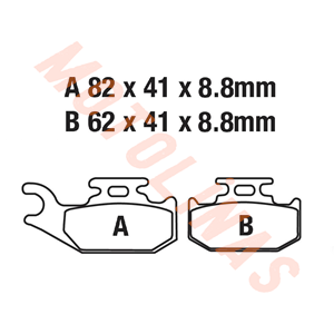 ARKA FREN DİSK BALATASI FA317 ATV CF MOTO 550 SUZUKİ LT-A 500 BOMBARDİE CAN-AM CANNONDALE JOHN DEERE