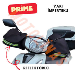 LNSMOTO PRİME YARI İMPERTEKS EL RÜZGARLIĞI [SCOOTER MODEL] - İÇİ KÜRKLÜ + REFLEKTÖRLÜ