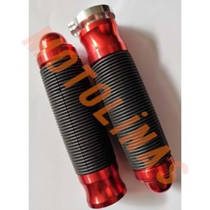 ELCİK CNC GAZ BORUSU ALEMİNYUM VİDALI 133 mm KIRMIZI - UNİVERSAL
