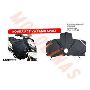 LNSMOTO PRİME DİZ ÖRTÜSÜ [YENİ ACTİVA125 - ÖNDEN BAĞLAMA] - DERİ/TERMAL