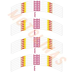 JANT ŞERİDİ PARÇALI [24 PARÇA] İKİ TEKER İÇİN [REDBULL] - UNİVERSAL