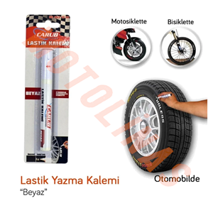 LASTİK YAZI KALEMİ - BEYAZ RENK