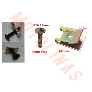 KAPORTA KLİPSİ VE VİDASI [KÜÇÜK] [PAKET: 100 TAKIM] ADET FİYAT- UNİVERSAL