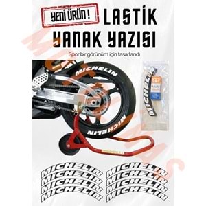 LASTİK YANAK YAZISI MICHELIN BEYAZ 3D + YAPIŞKAN - LNSMOTO