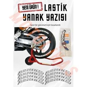 LASTİK YANAK YAZISI BRIDGESTONE BEYAZ 3D + YAPIŞKAN - LNSMOTO