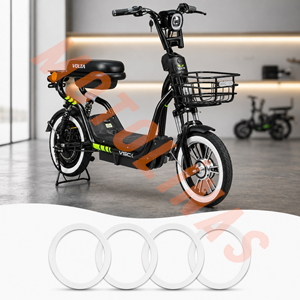 LASTİK BEYAZ YANAK 4 ADET 14x250 - ELEKTRİKLİ BİSİKLET