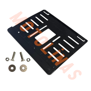 MOTOSİKLET PLAKALIK [ KIRILMAZ PLASTİK ] 15x25cm + CİVATA SETİ