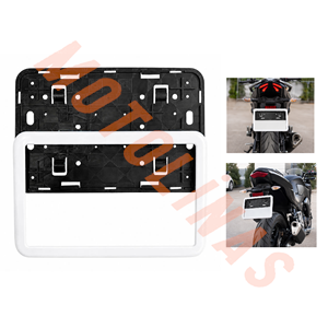 PLAKALIK PLASTİK 26cmX17cm İTHAL MODİFİYE [BEYAZ ÇERÇEVE] - MOTOSİKLET,ATV,UNİVERSAL