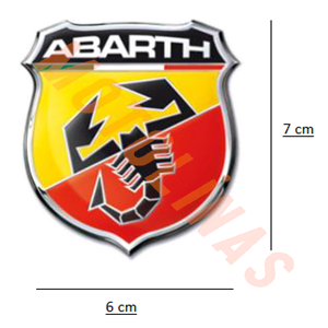 STİCKER ETİKET ABARTH MODELİ [Boyut : 6x7 cm] ADET FİYAT