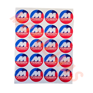 DAMLA ETİKET 5x5cm [ 20 ADET FİYATI] BMW RENKLİ