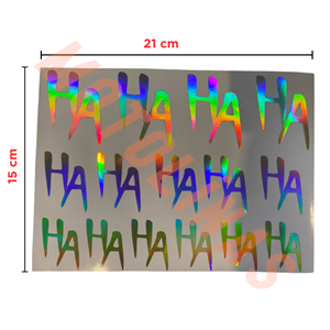 STİCKER SETİ [A5] HOLOGRAM HAHAHA 15x21cm - UNİVERSAL