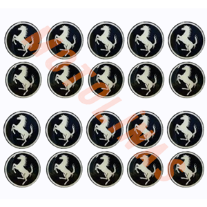 DAMLA ETİKET 5x5cm [20 ADET FİYATI] SİYAH FERRARİ