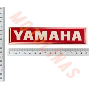 YAMAHA STİCKER TEKLİ KIRMIZI 15x3cm - UNİVERSAL