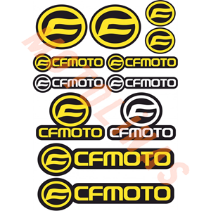 STİCKER SETİ [A4] [CF MOTO SARI - 12 PARÇA] - UNİVERSAL