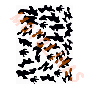 STİCKER SETİ [A4] [KAMUFLAJ SİYAH] - UNİVERSAL