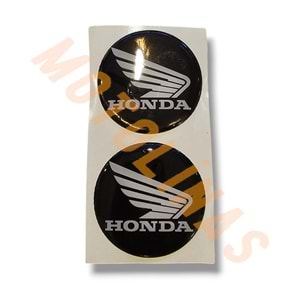 DAMLA STİCKER HONDA AMBLEM 5cmX5cm SİYAH - 2 ADET