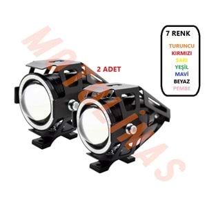 U7 SİS FARI 7 RENK (2 Lİ SET) - MOTOSİKLET