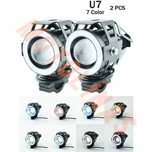 U7 SİS FARI 7 RENK (2 Lİ SET) - MOTOSİKLET