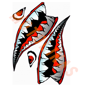 KÖPEK BALIĞI KASK ETİKETİ STİCKER TAKIM 21cm A5