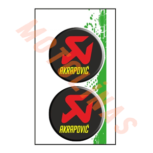 STİCKER 3D DAMLA AKRAPOVİC-YUVARLAK 2’Lİ 5x5 CM – UNIVERSAL