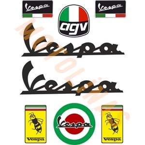 STİCKER SETİ [A4] [VESPA LOGO] - UNİVERSAL