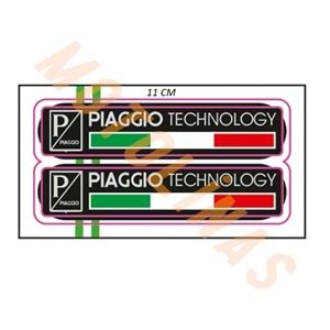 PIAGGIO TECHNOLOGY VESPA DAMLA STICKER - MUHTELİF