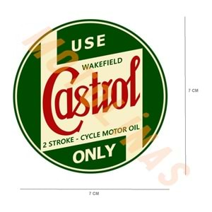 STİCKER CASTROL RETRO 7X7cm - UNİVERSAL