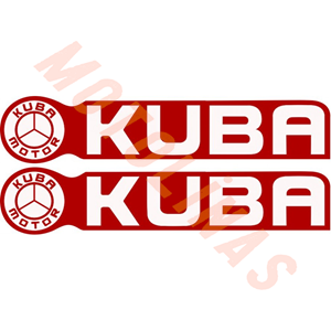 KUBA 2li STİCKER KIRMIZI 15x3cm - UNİVERSAL