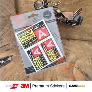 KAN GRUBU ETİKETİ [REKLEFTÖRLÜ] 3 lü SET - ARh Negatif (-) 3M STİCKER- UNİVERSAL
