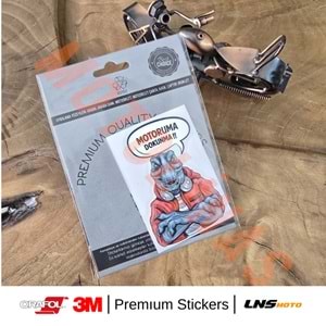 MOTORUMA DOKUNMA ETİKETİ [DİNAZOR] 3M STİCKER- UNİVERSAL