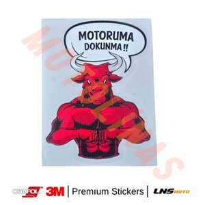 MOTORUMA DOKUNMA ETİKETİ [BOĞA] 3M STİCKER- UNİVERSAL