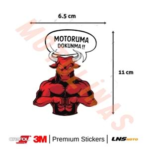 MOTORUMA DOKUNMA ETİKETİ [BOĞA] 3M STİCKER- UNİVERSAL