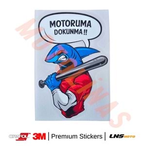 MOTORUMA DOKUNMA ETİKETİ [KÖPEK BALIĞI] 3M STİCKER- UNİVERSAL