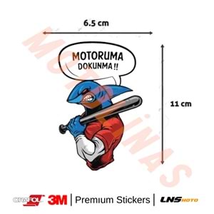MOTORUMA DOKUNMA ETİKETİ [KÖPEK BALIĞI] 3M STİCKER- UNİVERSAL