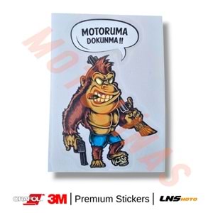 MOTORUMA DOKUNMA ETİKETİ [GORİL] 3M STİCKER- UNİVERSAL