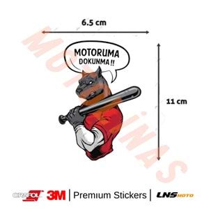 MOTORUMA DOKUNMA ETİKETİ [PİTBULL] 3M STİCKER- UNİVERSAL