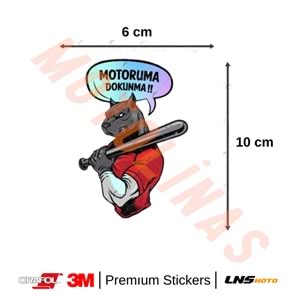 MOTORUMA DOKUNMA ETİKETİ HOLOGRAMLI [PİTBULL] 3M STİCKER- UNİVERSAL