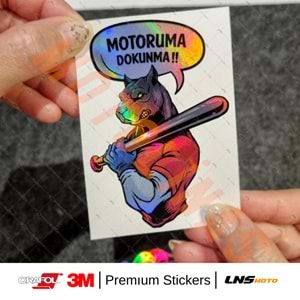 MOTORUMA DOKUNMA ETİKETİ HOLOGRAMLI [PİTBULL] 3M STİCKER- UNİVERSAL