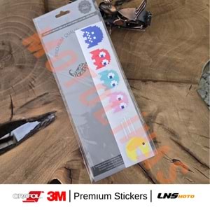 PACMAN KAÇIYOR ETİKETİ 3M STİCKER- UNİVERSAL