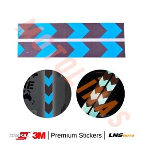 ŞERİT 2li SET ETİKETİ [MAVİ] [REFLEKTİF] 3M STİCKER ÇANTA ETİKETİ- UNİVERSAL