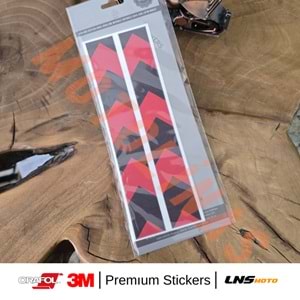 ŞERİT 2li SET ETİKETİ [KIRMIZI] [REFLEKTİF] 3M STİCKER ÇANTA ETİKETİ- UNİVERSAL