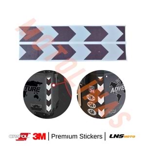 ŞERİT 2li SET ETİKETİ [BEYAZ] [REFLEKTİF] 3M STİCKER ÇANTA ETİKETİ- UNİVERSAL