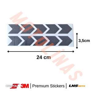 ŞERİT 2li SET ETİKETİ [SİYAH] [REFLEKTİF] 3M STİCKER ÇANTA ETİKETİ- UNİVERSAL