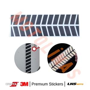 ŞERİT 2li SET ETİKETİ [SİYAH/V2] [REFLEKTİF] 3M STİCKER ÇANTA ETİKETİ- UNİVERSAL