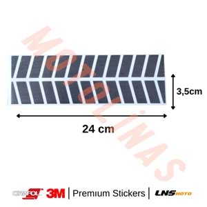 ŞERİT 2li SET ETİKETİ [SİYAH/V2] [REFLEKTİF] 3M STİCKER ÇANTA ETİKETİ- UNİVERSAL